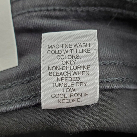 CC - Cato Skinny Jeans Womens 22W Solid Black Buttonfly Fold Over Stretch NWT - Picture 8 of 11